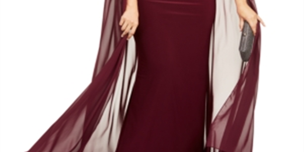 Betsy & Adam Women's Sleeveless Full Length Sheath Formal Dress Red Size 18W