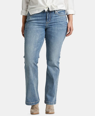 Silver Jeans Co. Women's Trendy Plus Size Suki Bootcut Jeans Blue Size 22