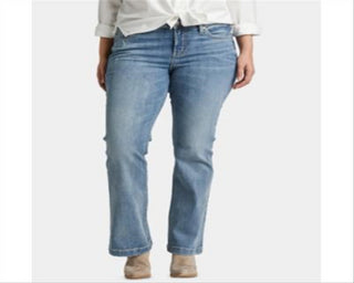 Silver Jeans Co. Women's Trendy Plus Size Suki Bootcut Jeans Blue Size 22
