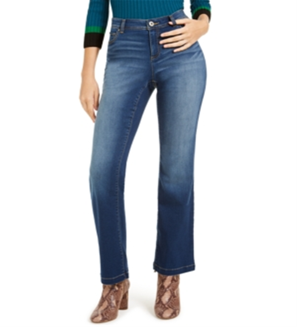 INC International Concepts Women's Curvy Fit Infinity Bootcut Jeans Blue Size 0