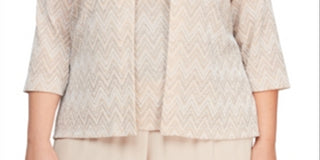 Alex Evenings Women's Cowl Neck Blouse Brown Size 3X