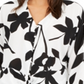 Alfani Women's Printed Tie Front Blouse White Size XX-Large