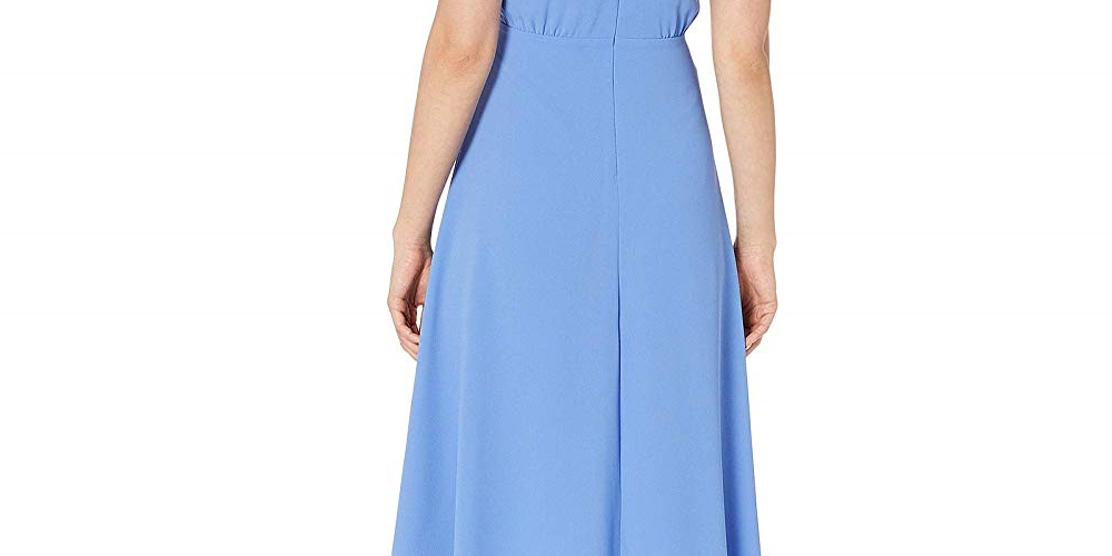 Vince Camuto Women's Sleeveless Ruffle Dress Blue Size 8