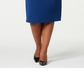 Calvin Klein Women's Trendy Plus Cowl Neck Sheath Dress Blue Size 18W