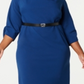 Calvin Klein Women's Trendy Plus Cowl Neck Sheath Dress Blue Size 18W
