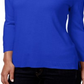 Karen Scott Women's V Neck 3/4 Sleeve Sweater Top Blue Size XL