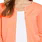Charter Club Women's Long Sleeve Button Front Cardigan Orange Size XX-Large
