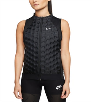 Nike Women's AeroLoft Running Gilet Jaket Black Size Large