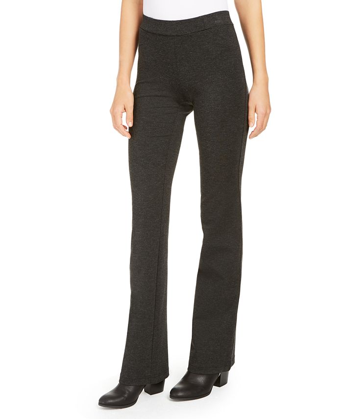 Style & Co Women's Heathered Ponte Pants Gray Size Petite M