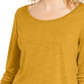 Style & Co Women's Chiffon Hem Top Yellow Size X-Large