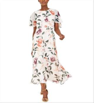 Calvin Klein Women's Floral Maxi Dress Pink Size -10