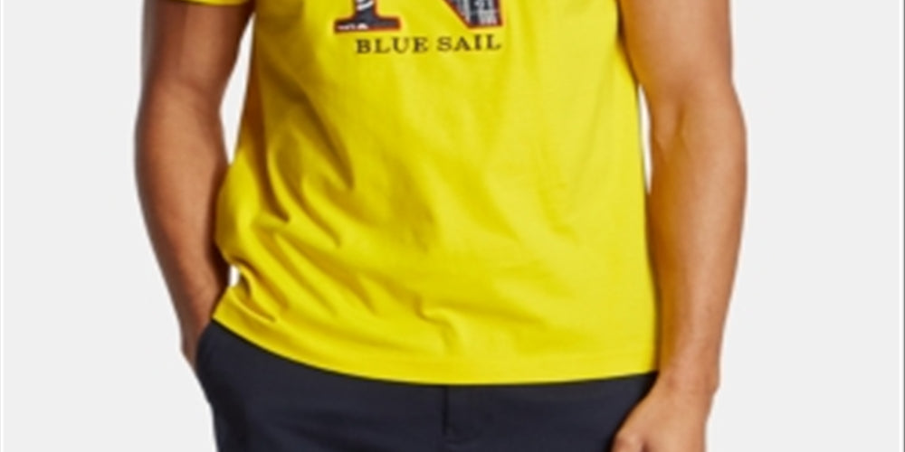 Nautica Men's Big & Tall Sail Icon Embroidered Logo Graphic TShirt Ye