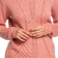 Roxy Women's Pullover Rosette Glimpse of Romance Knit Long Sleeve Sweater Pink Size Small