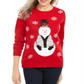 Karen Scott Women's Sequined Snowman Holiday Sweater Red Size XX-Large