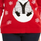 Karen Scott Women's Sequined Snowman Holiday Sweater Red Size XX-Large