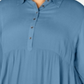 Style & Co Women's Collar 1/4 Placket Tunic Top Blue Size 2X