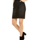 INC International Concepts Women's Curvy Paperbag Jean Skirt Black Size 8