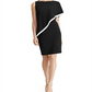 Ralph Lauren Women's Cape Detail Jersey Dress Black Size 18