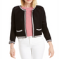 Charter Club Women's Piped Open Stitch Cardigan Sweater Black Size XX-Large