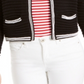 Charter Club Women's Piped Open Stitch Cardigan Sweater Black Size XX-Large