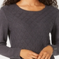 Karen Scott Women's Diamond Cable-Knit Sweater Charcoal Heather Black Size 2XL