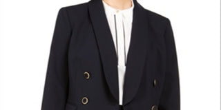 Calvin Klein Women's Knit Double Button Front Jacket Blue Size 16