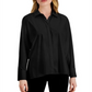 Alfani Women's Long Sleeve Collared Top Black Size XXL