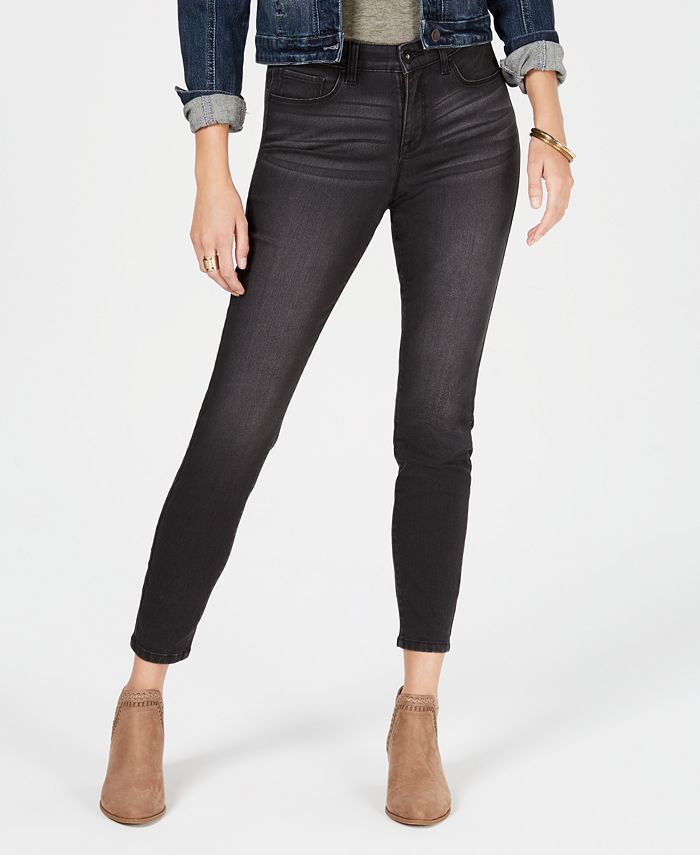 Style & Co Women's Curvy Tummy Control Skinny Jeans Black Size 6P