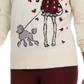 Maison Jules Women's  Printed Long Sleeve Crew Neck Top White Size Medium