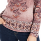 Style & Co Women's Printed Knit Top Wine- Size Small