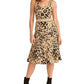 Rachel Roy Women's Polka Dot Crew Neck MIDI Dress Black Size XX-Large