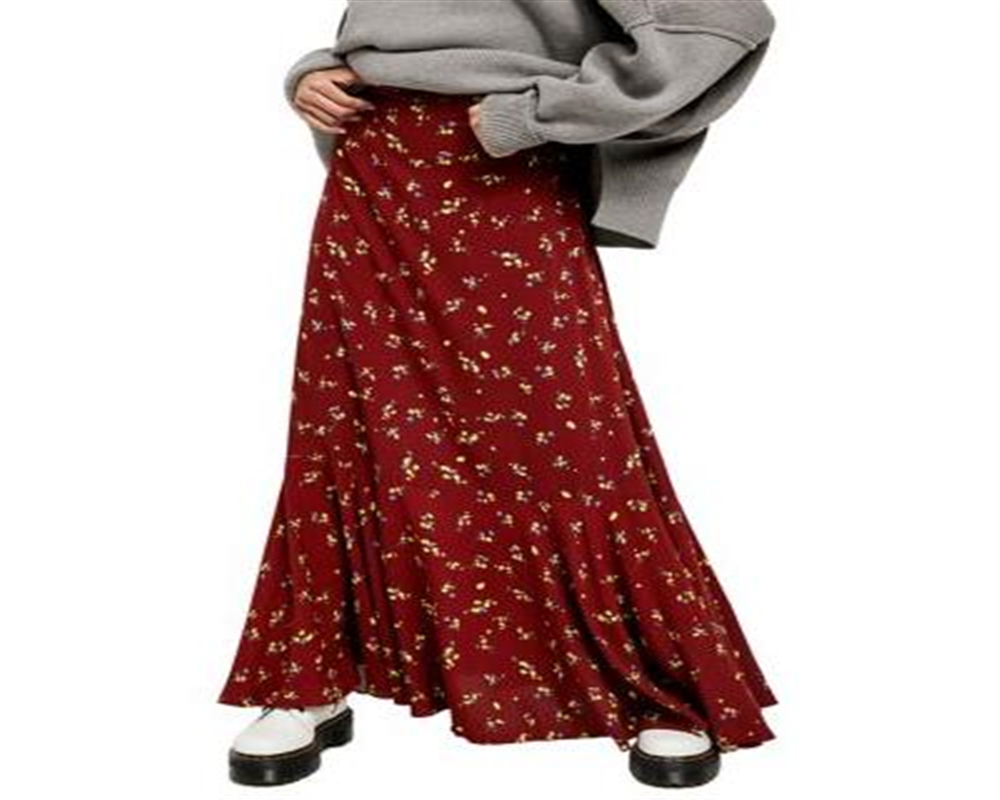 Free People Women's Rubys Forever Maxi Skirt Brown  Size 4