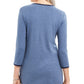 Karen Scott Women's Cotton Tipped Tunic Blue Size S