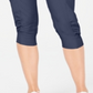 Calvin Klein Women's Performance Commuter Active Strech Woven Capri Pants Grey Size XL