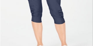 Calvin Klein Women's Performance Commuter Active Strech Woven Capri Pants Grey Size XL