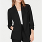 Alfani Women's Solid Blazer Wear to Work Jacket Black Size X-Large