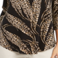 JM Collection Women's Printed 3/4 Sleeve Top -Black Size Petite S