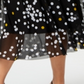 Alfani Women's Plus Polka Dot Printed MIDI MIDI Skirt -Black  Size 4X