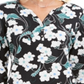 Karen Scott Women's Glitter Vines Henley Top Green Size XX-Large