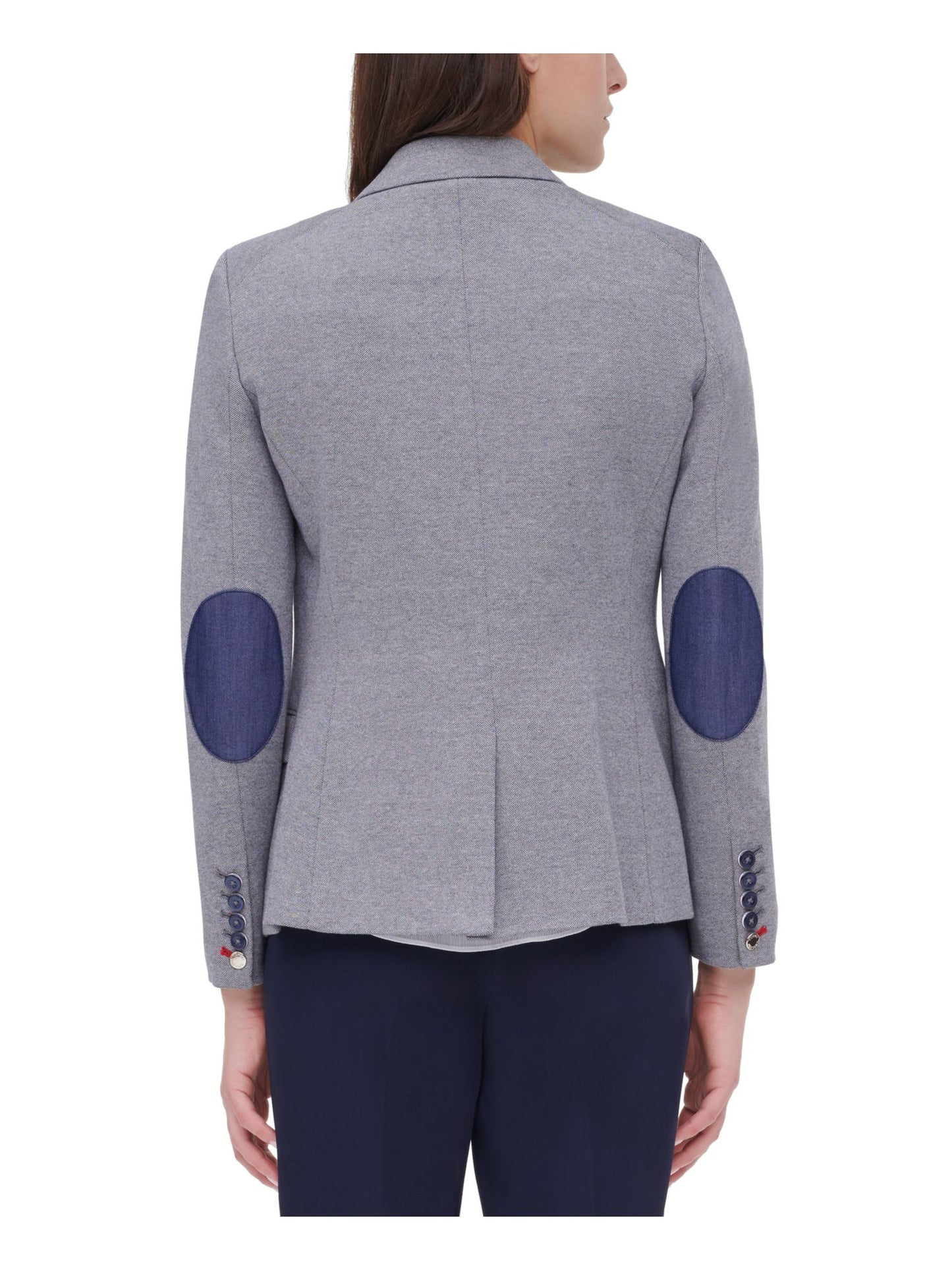 Tommy Hilfiger Womens Blazer Jacket Gray Size 12