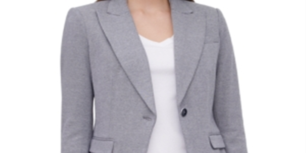 Tommy Hilfiger Womens Blazer Jacket Gray Size 12