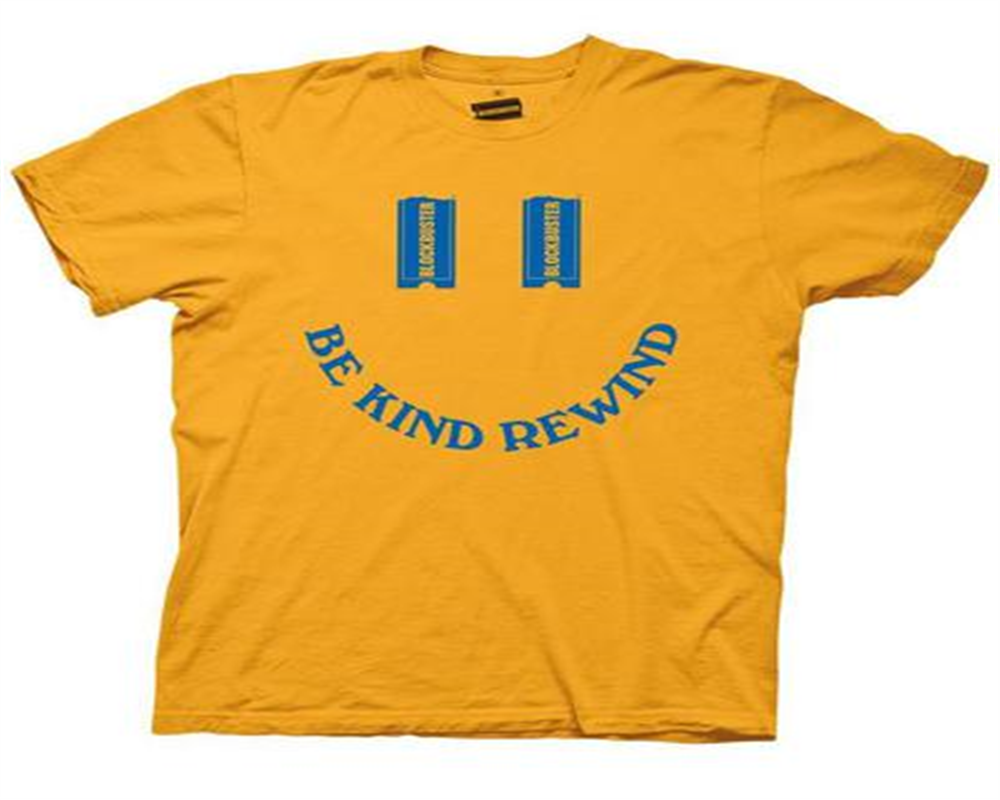 Ripple Junction Women's Blockbuster Be Kind RewindT-Shirt Yellow Size Medium