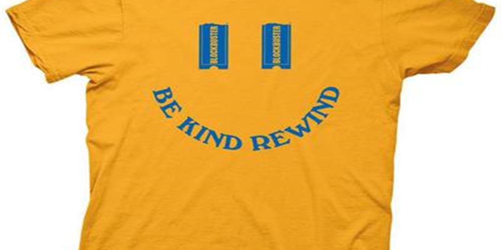 Ripple Junction Women's Blockbuster Be Kind RewindT-Shirt Yellow Size Medium