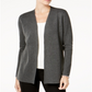 Charter Club Women's Open Front Cardigan Gray Size Petite S