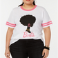 Love Tribe Women's Barbie Graphic Print T-Shirt -White Size 2X