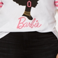 Love Tribe Women's Barbie Graphic Print T-Shirt -White Size 2X