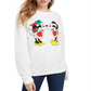 Disney Junior's Mickey & Minnie Fleece Holiday Sweatshirt White Size Large
