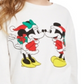Disney Junior's Mickey & Minnie Fleece Holiday Sweatshirt White Size Large
