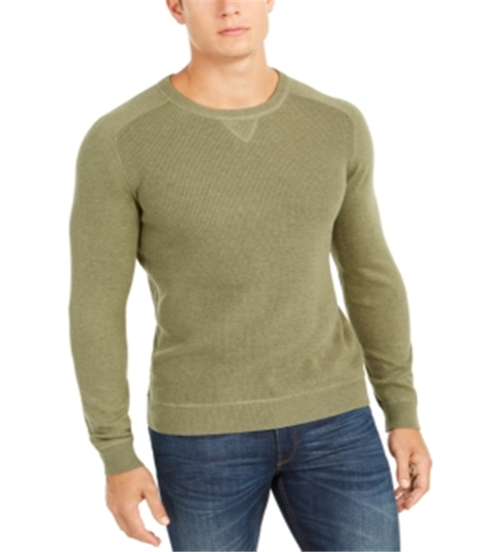 Club Room Men's Pima Cotton Crew Neck Sweater Green Size X-Large
