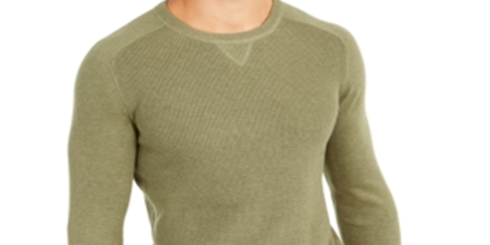 Club Room Men's Pima Cotton Crew Neck Sweater Green Size X-Large